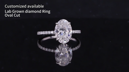 Oval Lab Grown Diamond Engagement Ring