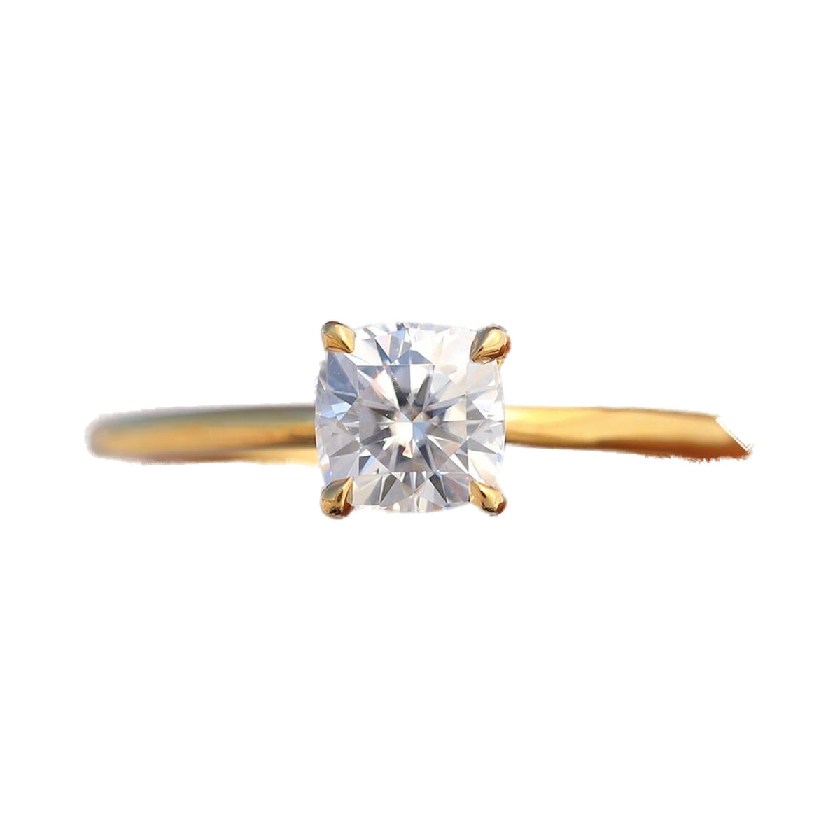 Cushion Solitaire Lab Grown Diamond Engagement Ring from Carat and Kraft, on white