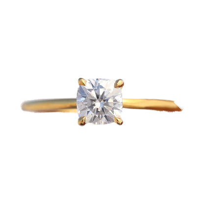 Cushion Solitaire Lab Grown Diamond Engagement Ring from Carat and Kraft, on white
