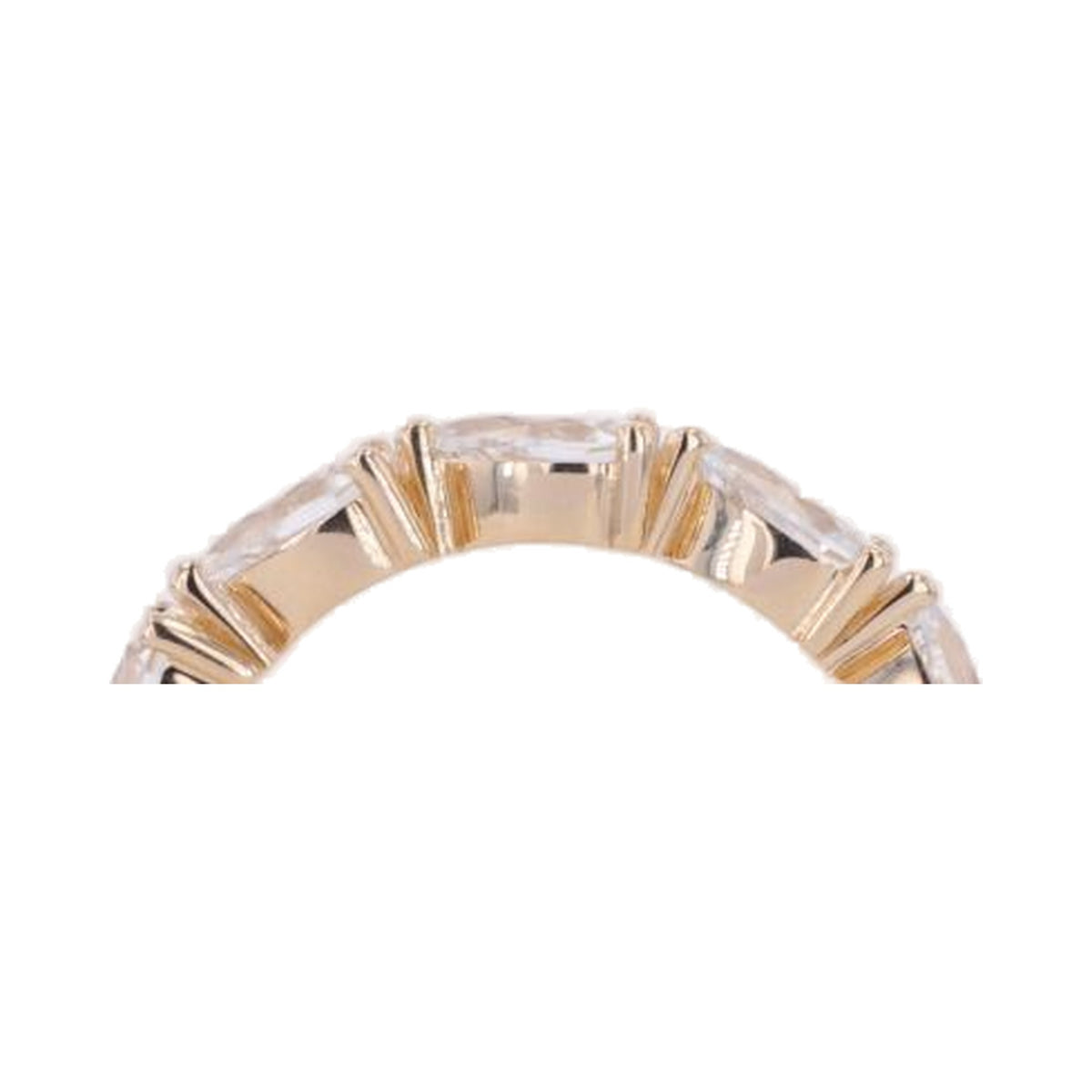 East to West Pear Lab grown Diamond Eternity Wedding Band from Carat and Kraft, on white
