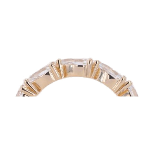 East to West Pear Lab grown Diamond Eternity Wedding Band from Carat and Kraft, on white