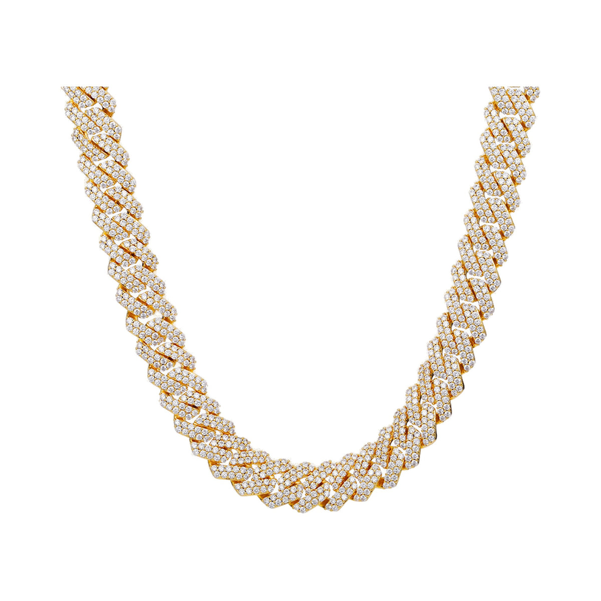 Heavy Cuban Link Brass Chain & Bracelet from Carat and Kraft, on white
