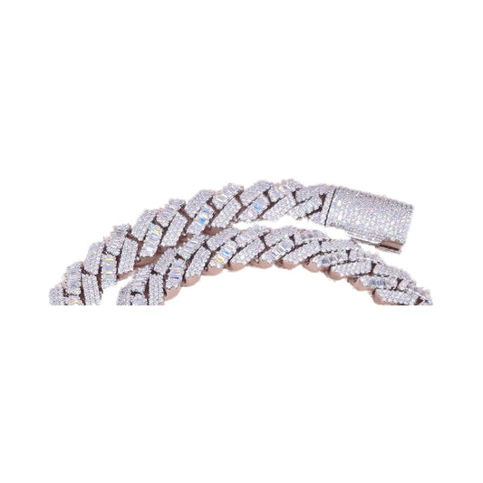 Iced Out Cuban Link Chain Necklace from Carat and Kraft, on white