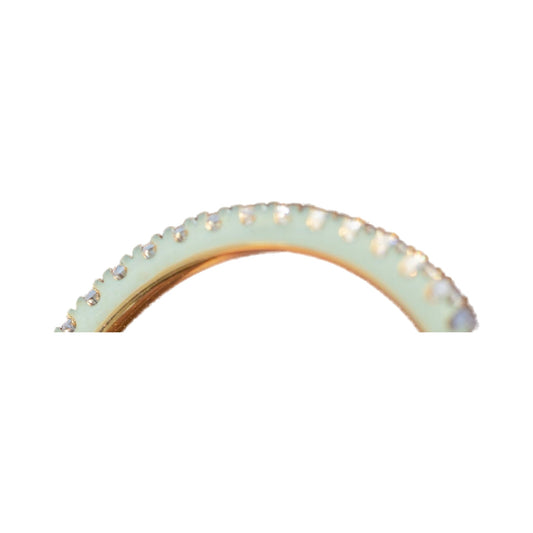 Lab Grown Diamond Round Cut 1.4mm 3/4 Eternity Band from Carat and Kraft, on white
