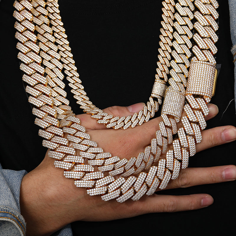 Heavy Cuban Link Brass Chain & Bracelet