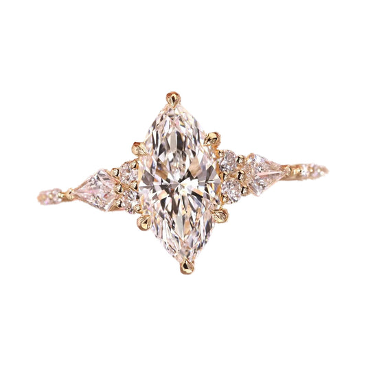 Marquise ring from Carat and Kraft, on white