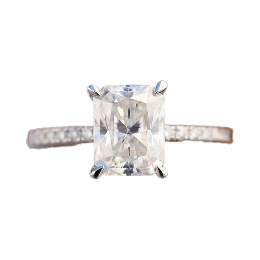 Radiant 0.50ct to 5.00ct Diamond Engagement Ring from Carat and Kraft, on white