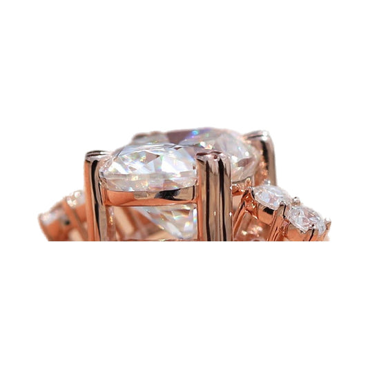 Oval Moissanite Diamond Minimalist Ring from Carat and Kraft, on white