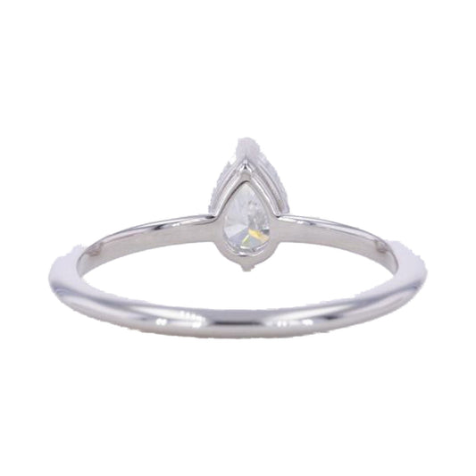 Pear Cut Moissanite Diamond Engagement Ring from Carat and Kraft, on white