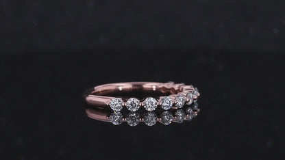 2.5mm Floating Bubble Bezel Set Half Eternity Band