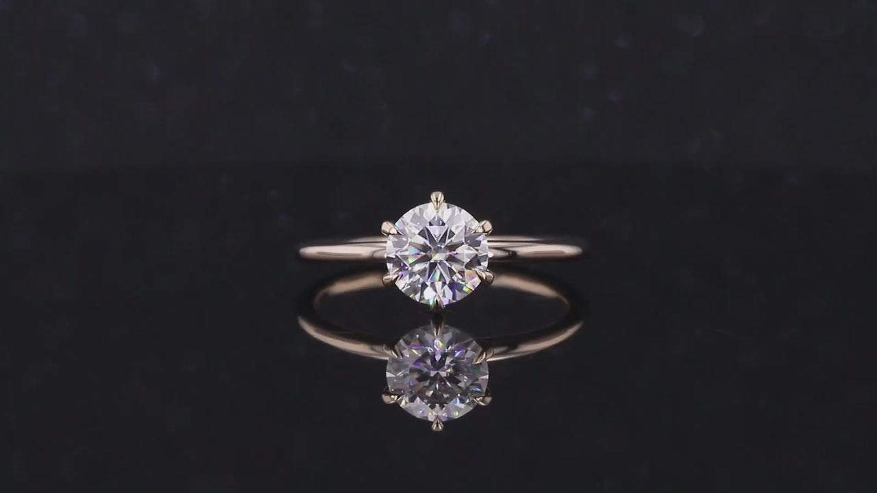 round cut solitaire engagement ring for her