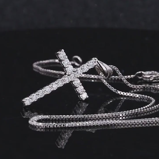 925 sterling silver diamond pendant