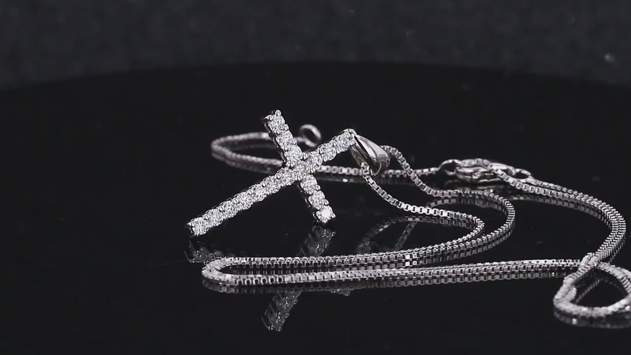 925 sterling silver diamond pendant