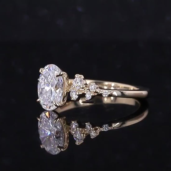 Certified Lab Grown Diamond Wedding Ring, Unique Promise Ring for Her