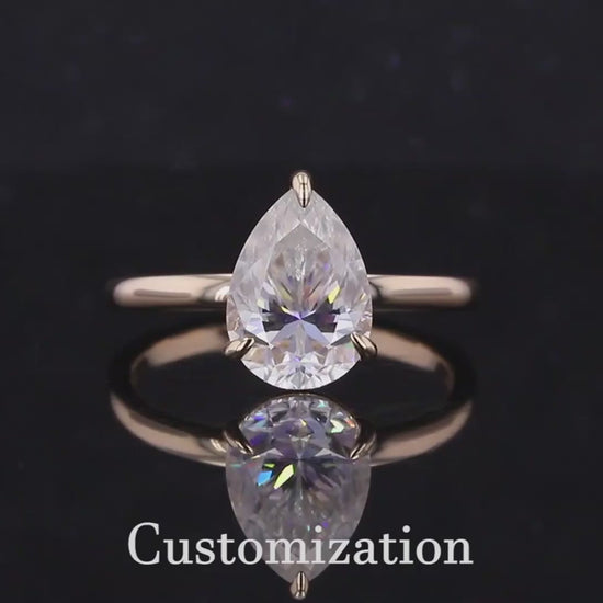 Solitaire Engagement Ring, Anniversary Gift