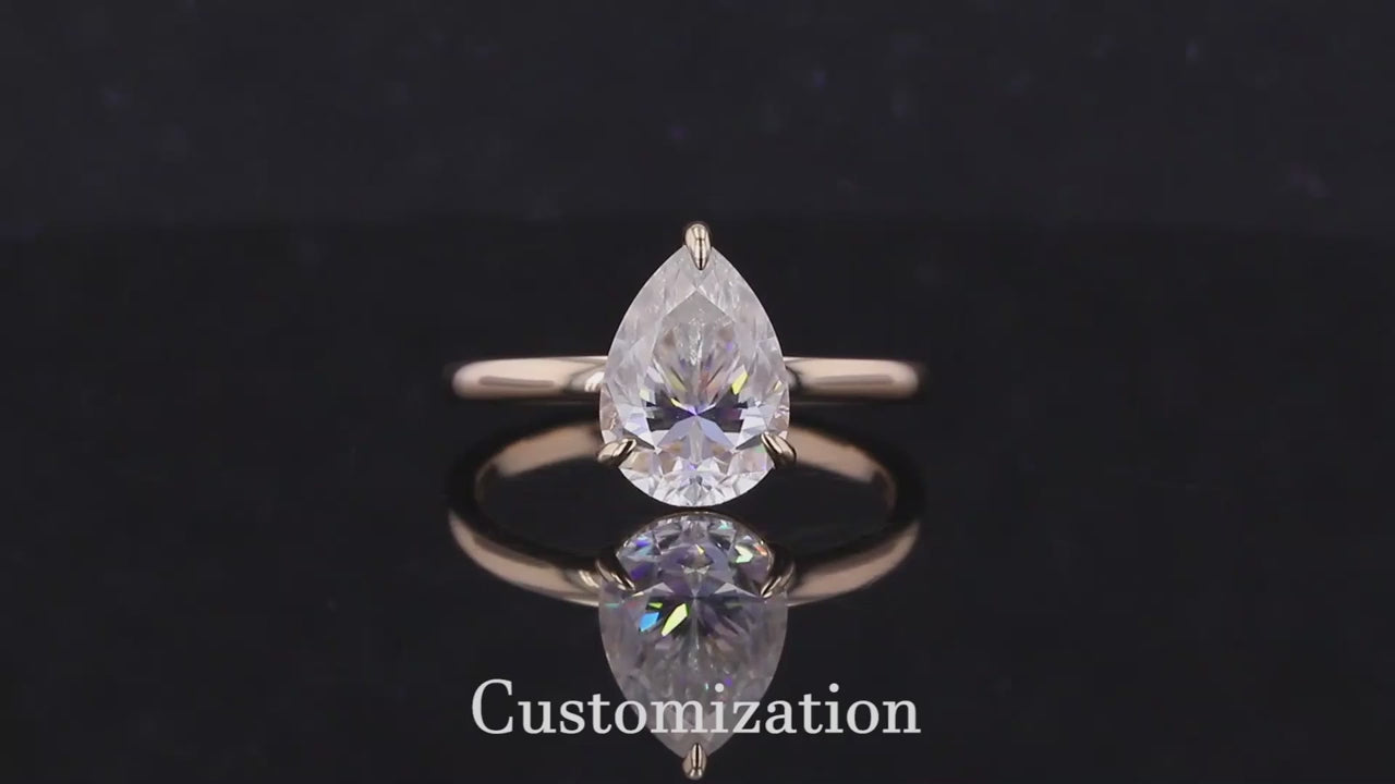 Solitaire Engagement Ring, Anniversary Gift