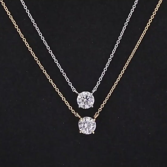 Four Prong Lab Grown Diamond Pendant