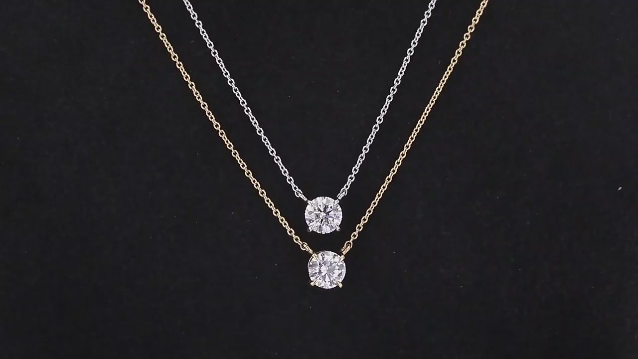 Four Prong Lab Grown Diamond Pendant