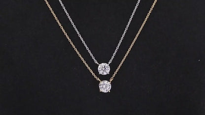 Four Prong Lab Grown Diamond Pendant