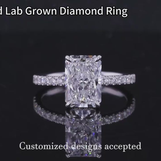 Diamond Wedding Ring, Yellow/White/Rose Gold Promise Ring for Women