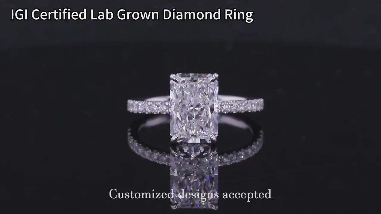 Diamond Wedding Ring, Yellow/White/Rose Gold Promise Ring for Women