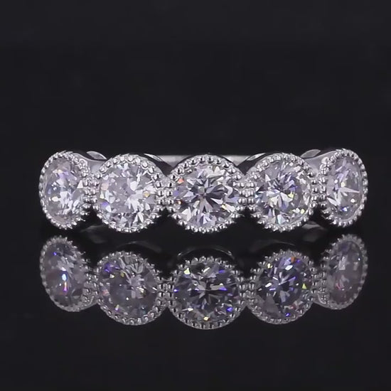 Anniversary Gift Ring, Lab Created Diamond Band