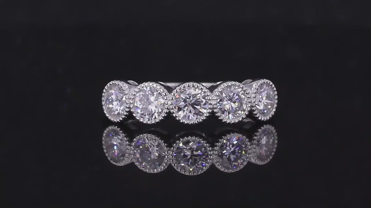 Anniversary Gift Ring, Lab Created Diamond Band
