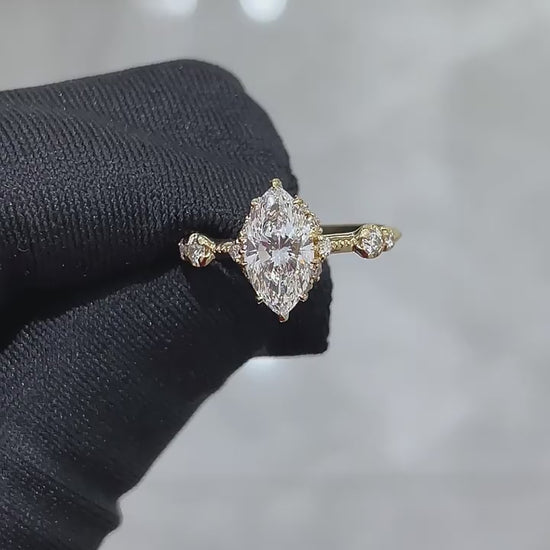 Cluster Ring, Lab Grown Diamond Ring