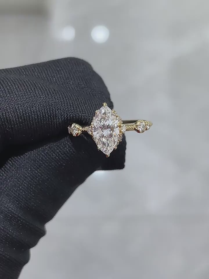 Cluster Ring, Lab Grown Diamond Ring