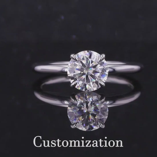 Lab Diamond Wedding Ring, Birthday/Anniversary Gift for Her