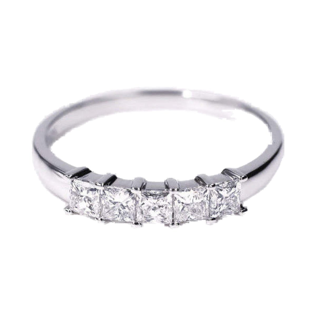 Princess Cut Lab Grown Diamond Five Stone Ring from Carat and Kraft, on white