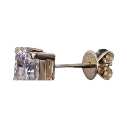 Radiant Cut Lab Grown Diamond Stud Earrings from Carat and Kraft, on white