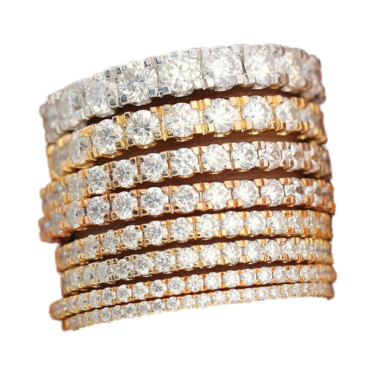 Real Natural Diamond Half Eternity Wedding Band, 14k Simple Wedding Band from Carat and Kraft, on white