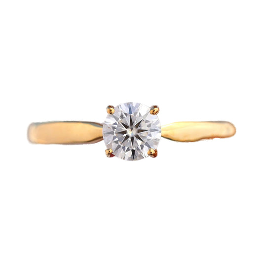 Round Lab Grown Diamond Solitaire Engagement Ring from Carat and Kraft, on white