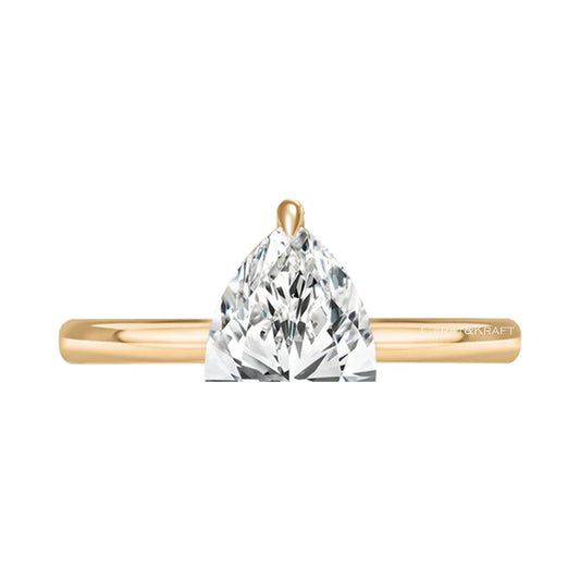 Pear Shaped Lab Grown Diamond Engagement Ring for Women from Carat and Kraft, on white