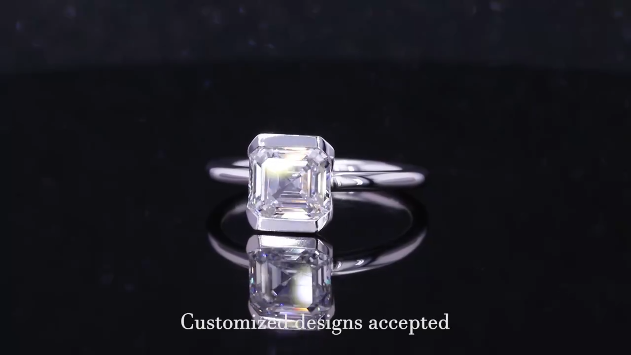 diamond engagement ring, unique diamond ring, bezel diamond ring 