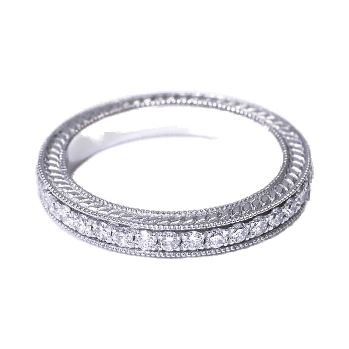 Three Classic Side Exquisite Design Lab Grown Diamond Ring from Carat and Kraft, on white