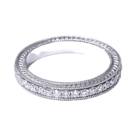 Three Classic Side Exquisite Design Lab Grown Diamond Ring from Carat and Kraft, on white